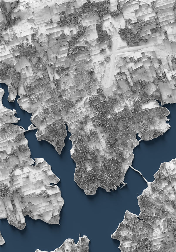 Charlottetown PEI Shaded Relief