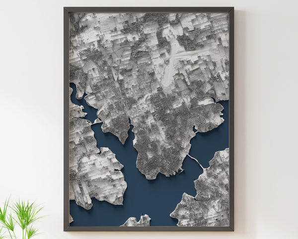 Charlottetown PEI Shaded Relief