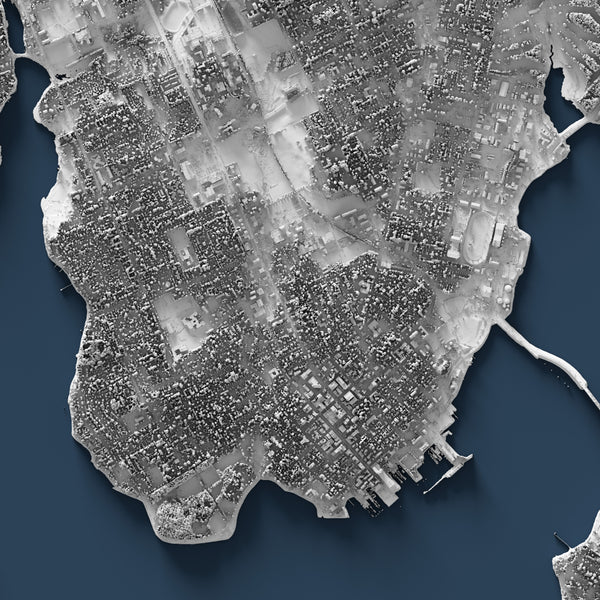 Charlottetown PEI Shaded Relief