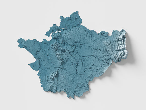 Cheshire County Shaded Relief