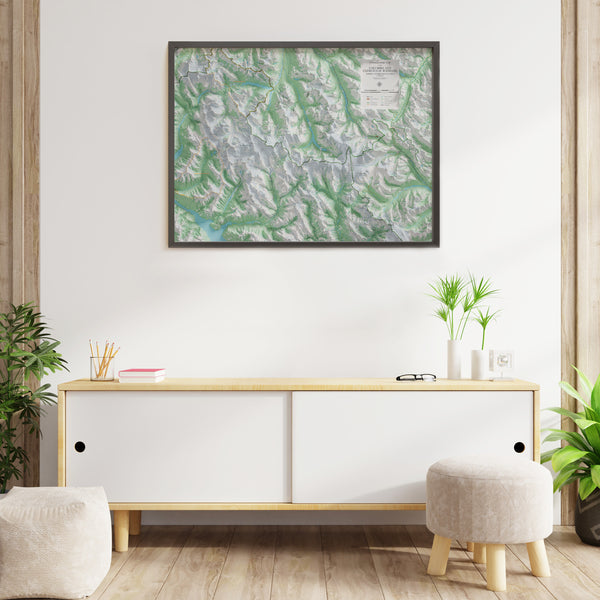 Columbia and Clemenceau Icefields Topographic Map