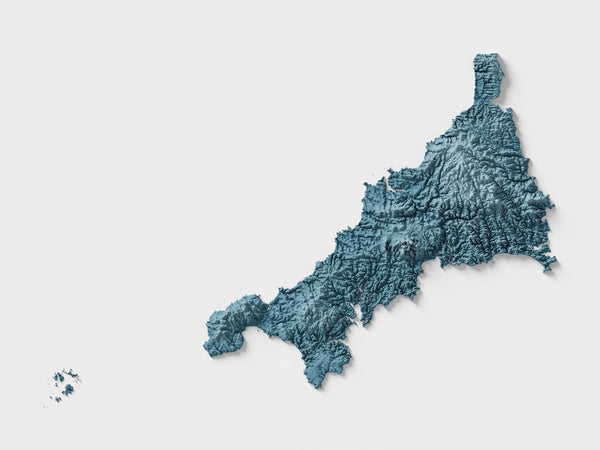 Cornwall County Shaded Relief