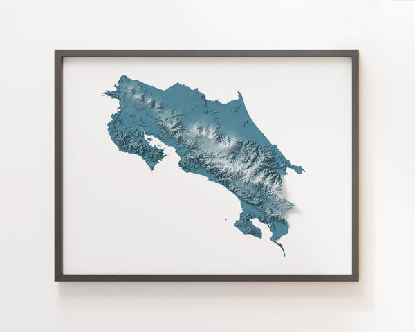 Costa Rica Shaded Relief