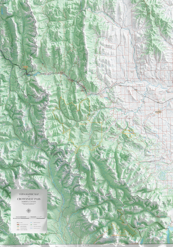 Crowsnest Pass Topographic Map