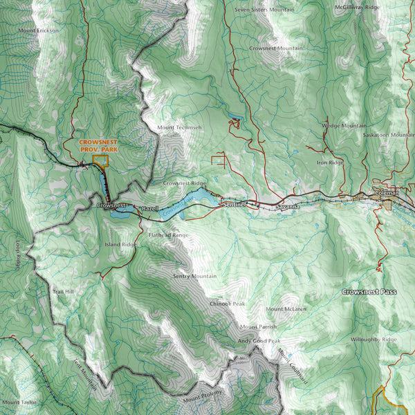 Crowsnest Pass Topographic Map