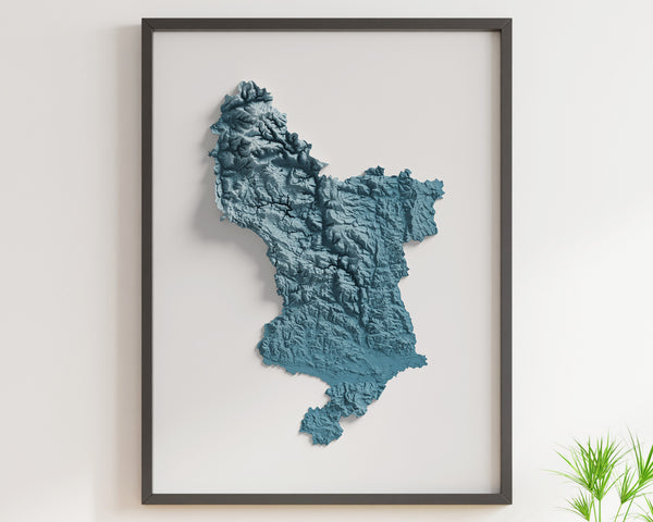 Derbyshire County Shaded Relief