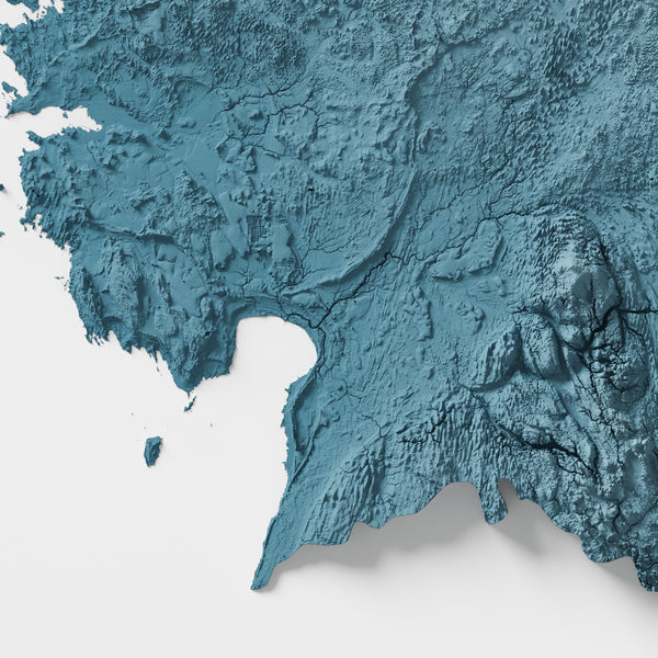Estonia Shaded Relief