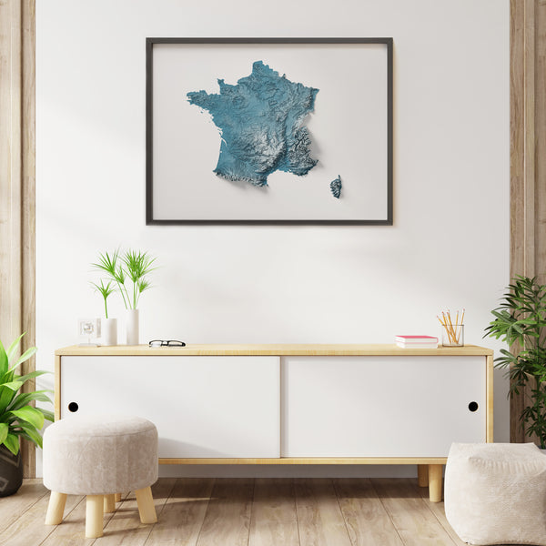 France Shaded Relief
