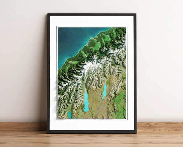 Franz Josef Glacier, New Zealand Imagery Shaded Relief