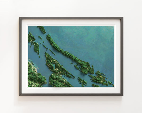 Galiano Island Imagery Shaded Relief