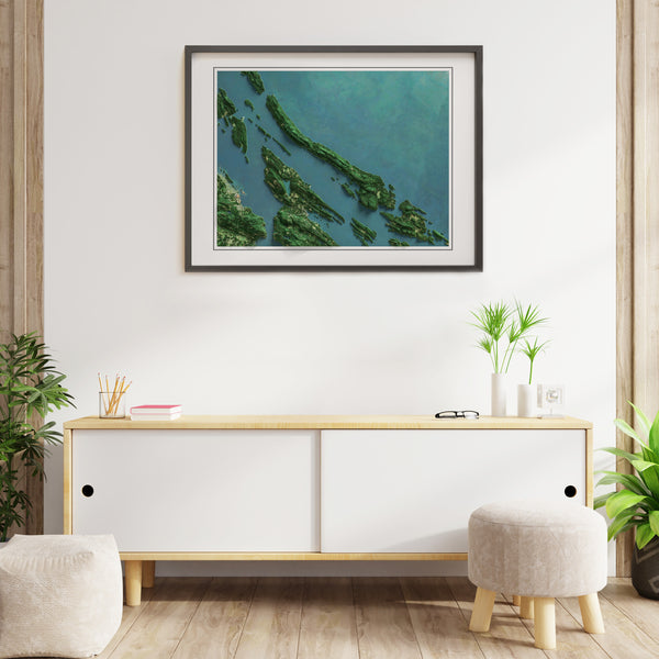Galiano Island Imagery Shaded Relief