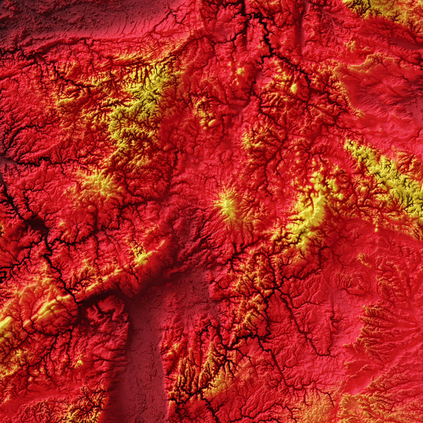 Germany Shaded Relief Colourized (Official Colours)
