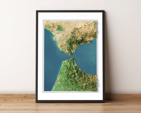 Strait of Gibraltar Imagery Shaded Relief