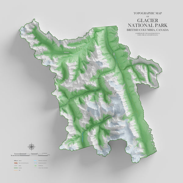 Glacier National Park Topographic Map