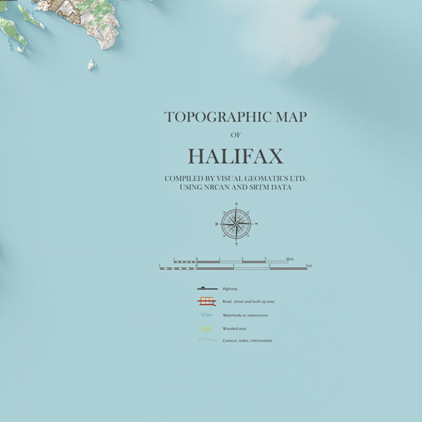 Halifax Topographic Map