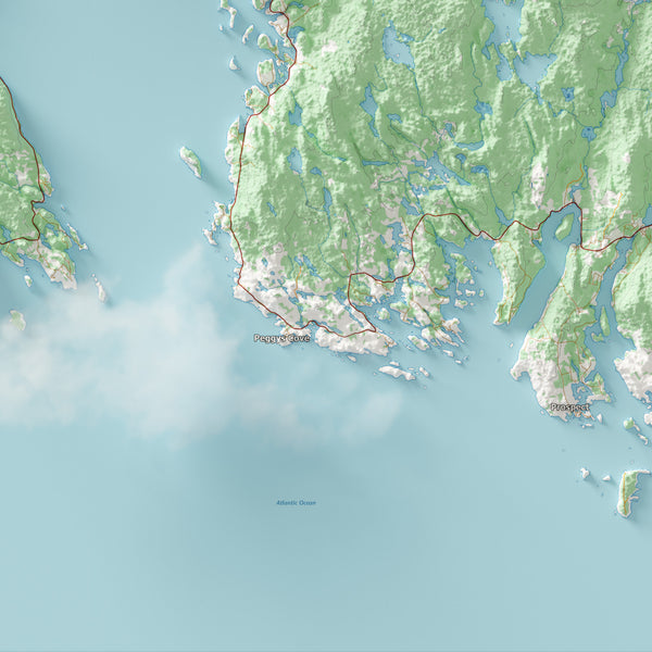 Halifax Topographic Map
