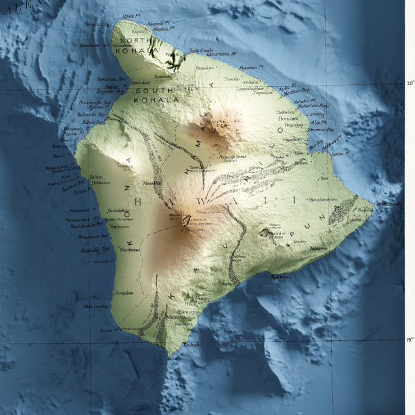 Hawaii Vintage Topographic Map (c.1918)