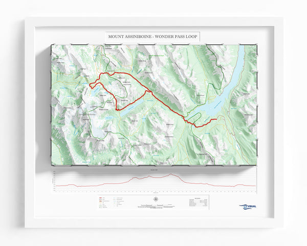 Hiking Map - Mount Assiniboine Wonder Pass Loop