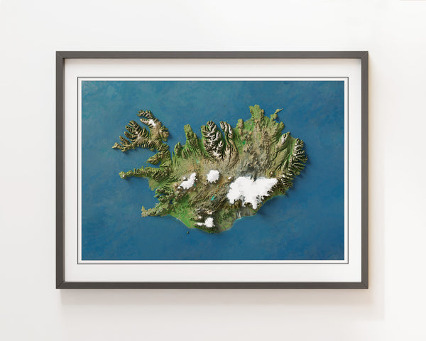 Iceland Imagery Shaded Relief