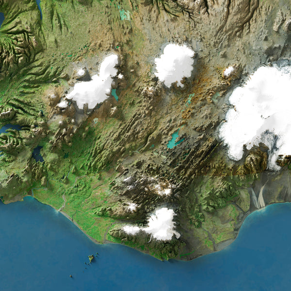 Iceland Imagery Shaded Relief