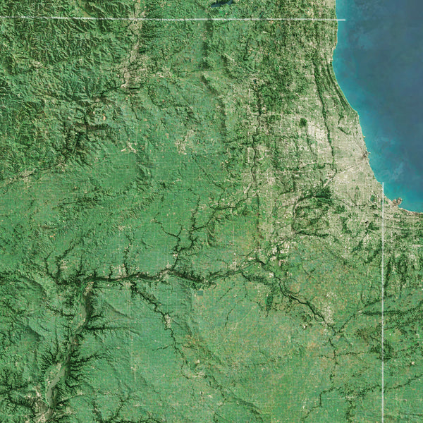 Illinois Imagery Shaded Relief