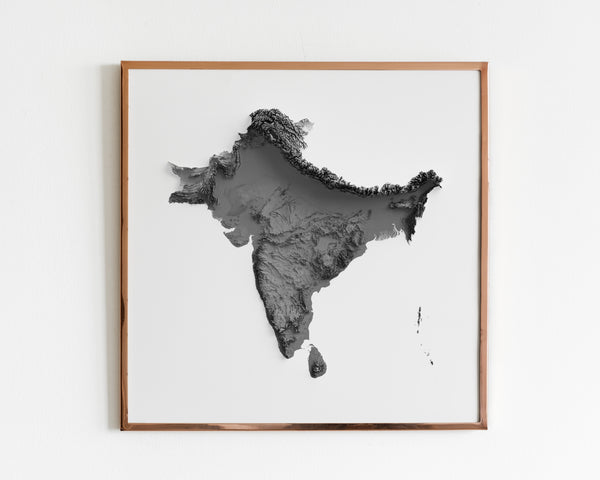Indian Sub Continent \ South Asia Shaded Relief (5 Variations)