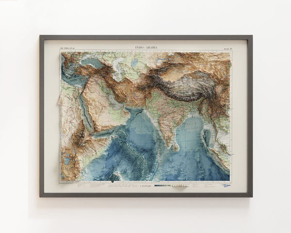 Indo-Arabia Topographic Map c. 1959