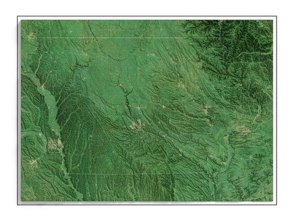 Iowa Imagery Shaded Relief