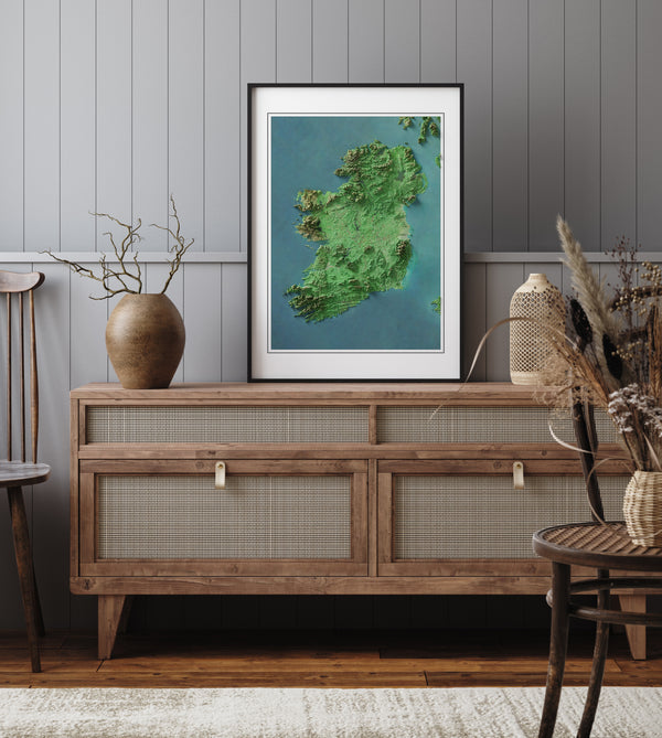 Ireland (Eire) Imagery Shaded Relief