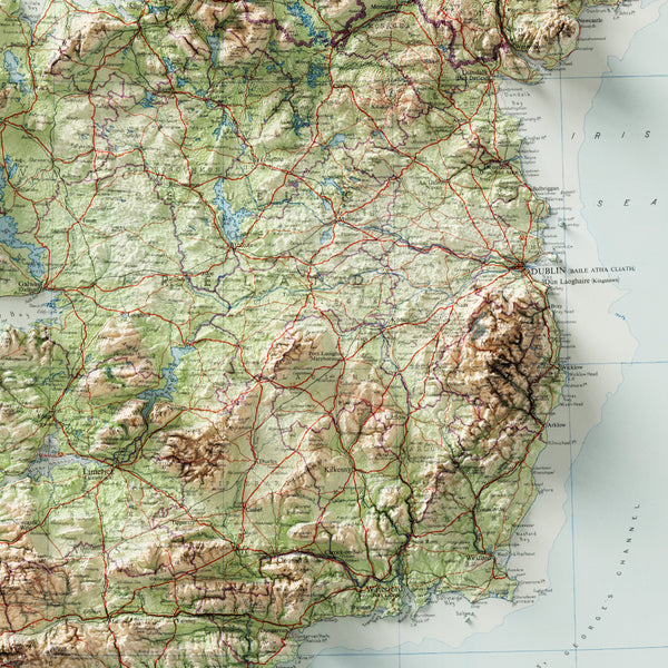 Vintage Topographic Map of Ireland (c.1955)
