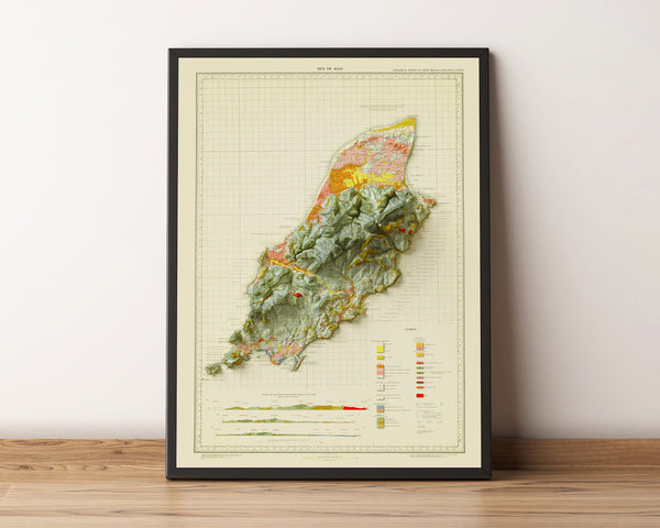 Geological Map of The Isle of Man (c.1874)