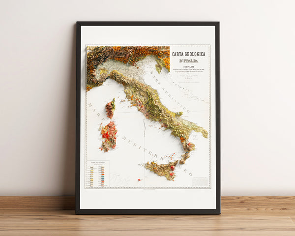 Geological Map of Italy (c.1881)