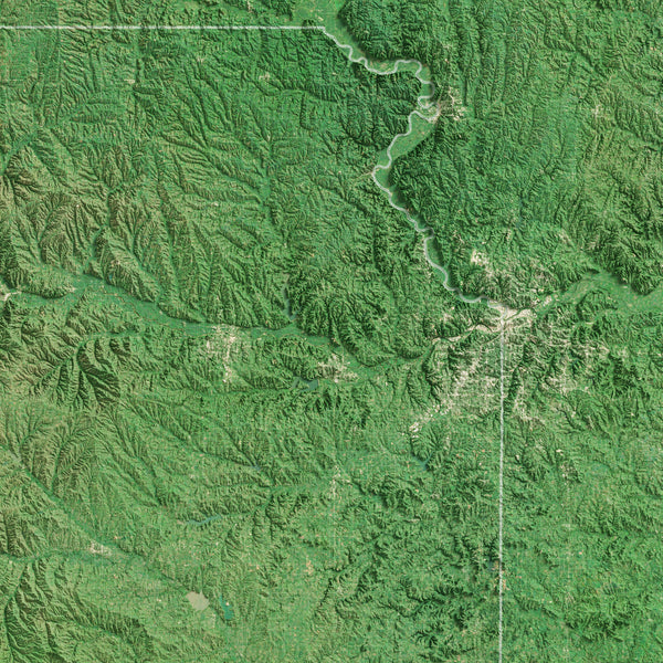 Kansas Imagery Shaded Relief