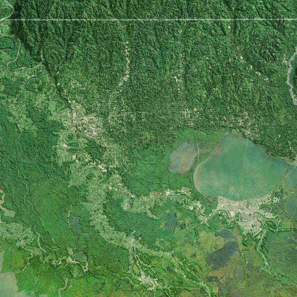 Louisiana Imagery Shaded Relief