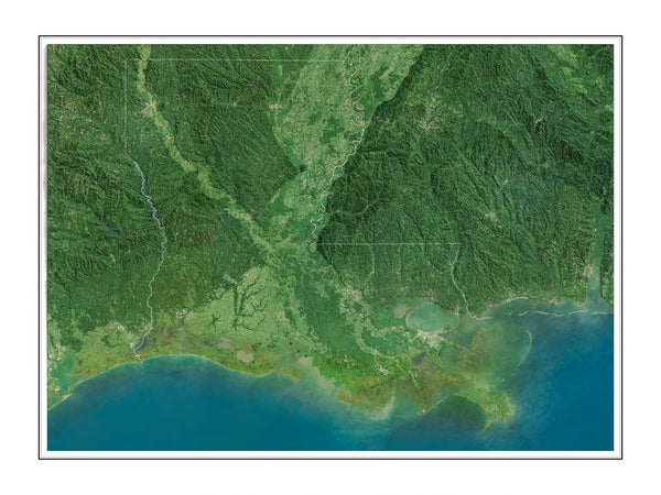 Louisiana Imagery Shaded Relief