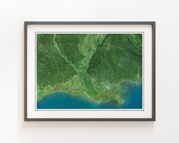 Louisiana Imagery Shaded Relief