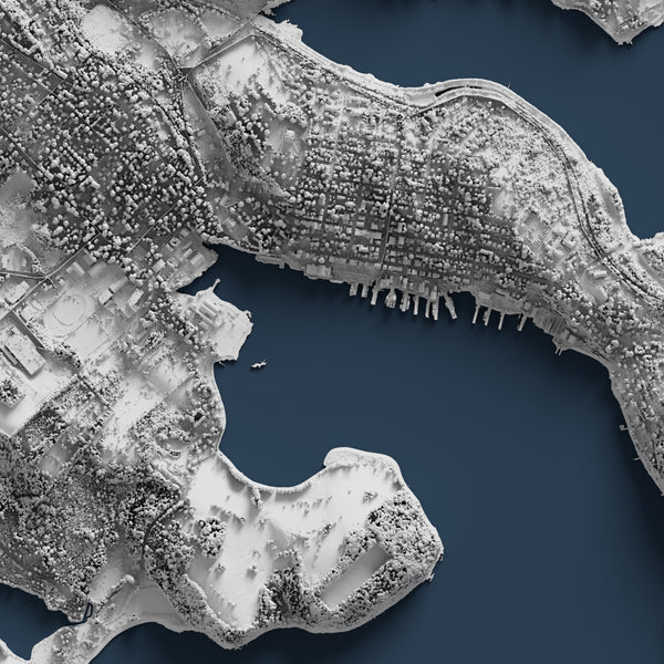 Lunenburg Nova Scotia Shaded Relief
