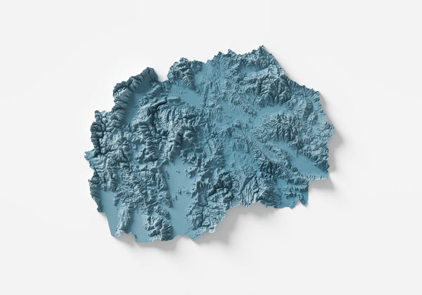 North Macedonia Shaded Relief
