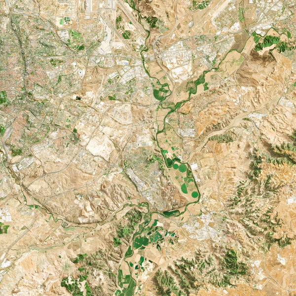 Madrid, Spain Imagery Shaded Relief
