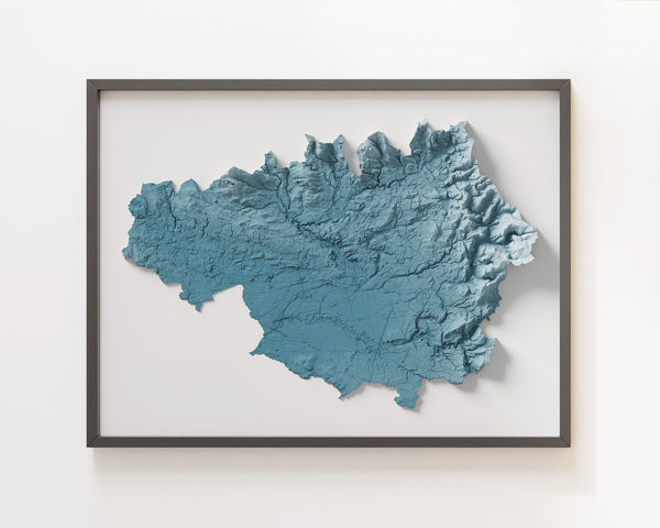 Greater Manchester County Shaded Relief