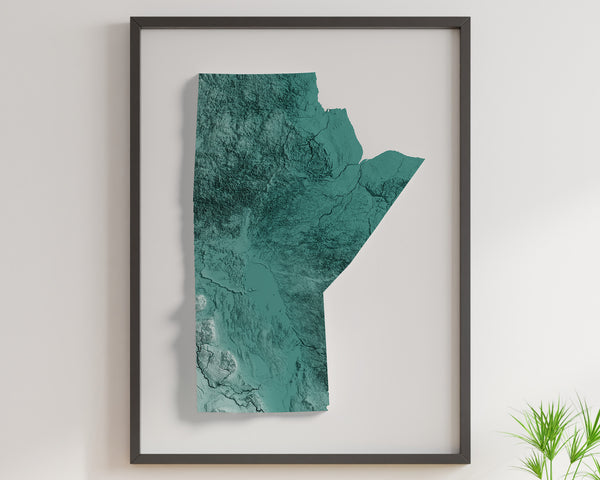 Manitoba Shaded Relief (5 Variations)