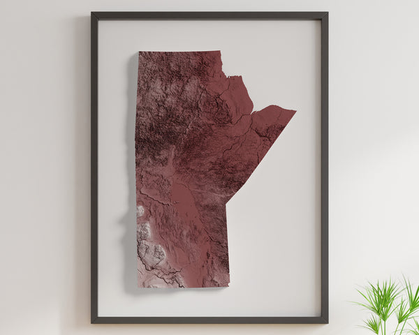 Manitoba Shaded Relief (5 Variations)