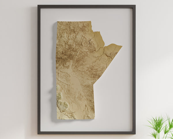 Manitoba Shaded Relief (5 Variations)
