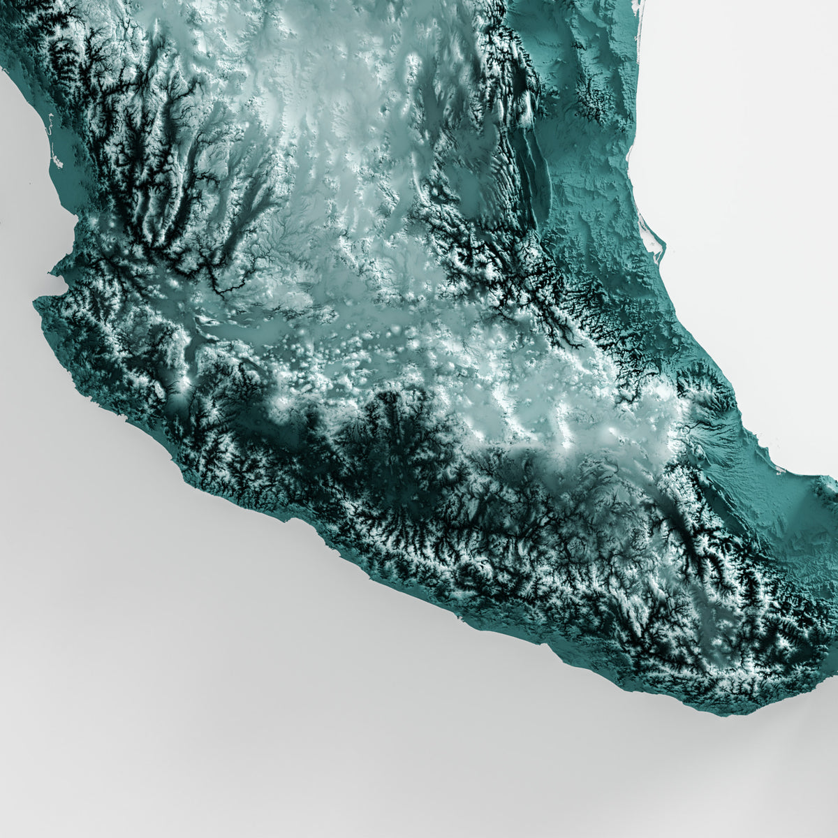 Mexico Shaded Relief – Visual Wall Maps Studio
