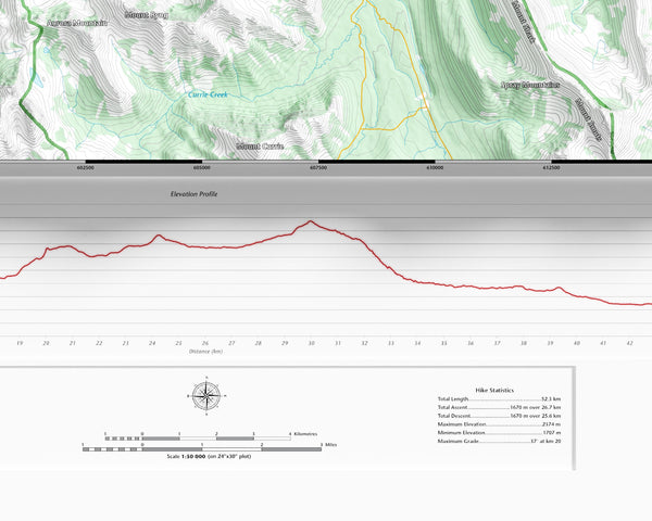 Hiking Map - Mount Assiniboine Wonder Pass Loop