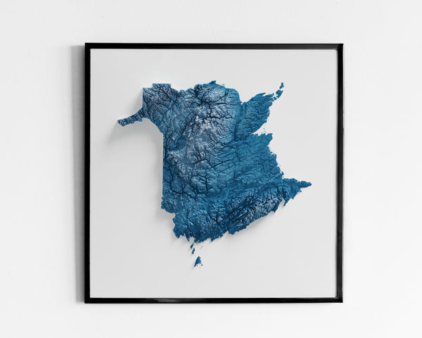 New Brunswick Shaded Relief (5 Variations)