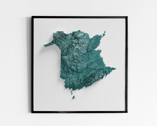 New Brunswick Shaded Relief (5 Variations)