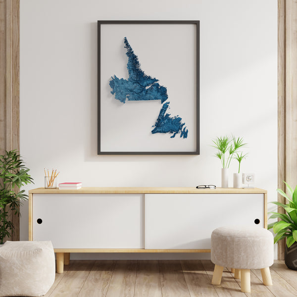 Newfoundland and Labrador Shaded Relief (5 Variations)