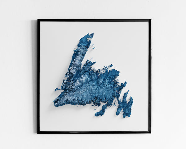 Newfoundland Shaded Relief (5 Variations)