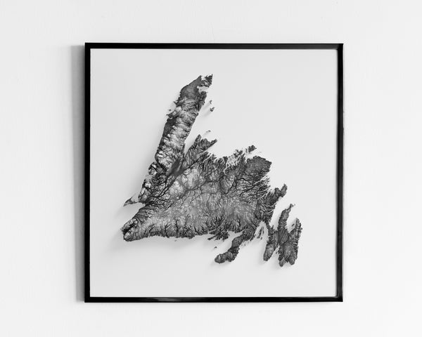 Newfoundland Shaded Relief (5 Variations)